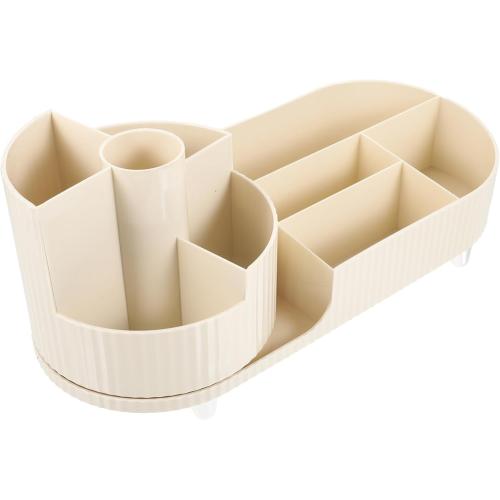 Rotating Makeup Brush Organizer Capacity Chic Cosmetic Storage for Vanity Multifunctional Brush Holder for Makeup and Stationery Design