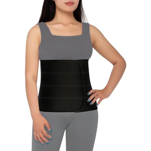 ‼️has mild stains and fur‼️S Abdominal Binder Post Surgery for Men and Women, 12 High Postpartum Tummy Tuck Belt Provides Bariatric Stomach Compression, High Elasticity, Breathable - (30 - 45) 4 PANEL Black