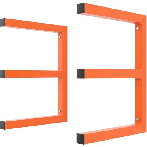 WALMANN Garage Wall Mounted Lumber Storage Rack, Overhead Heavy Duty One-Piece Design Lumber Rack for Woodworking Shop(1 Pair)