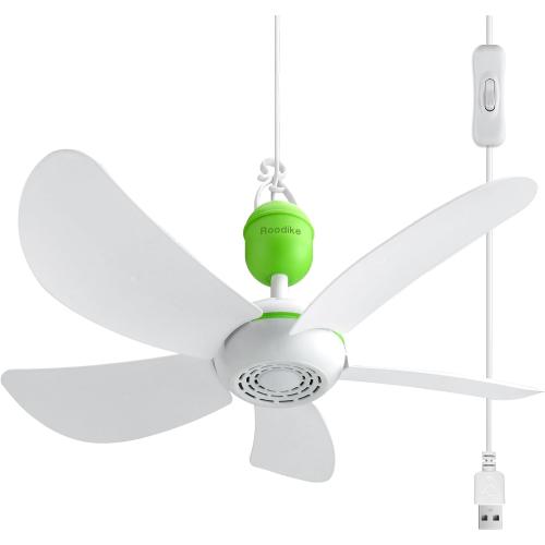 17 Portable USB Ceiling Fan for Camping Tent Gazebo RV Cruise