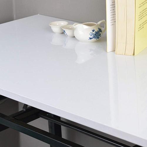 Glossy Wallpaper White Contact Paper Decorative Self Adhesive Counter Top Covers Removable Wallpaper Peel and Stick Countertops for Kitchen Cabinets Shelf Drawer Liner Desk Dresser