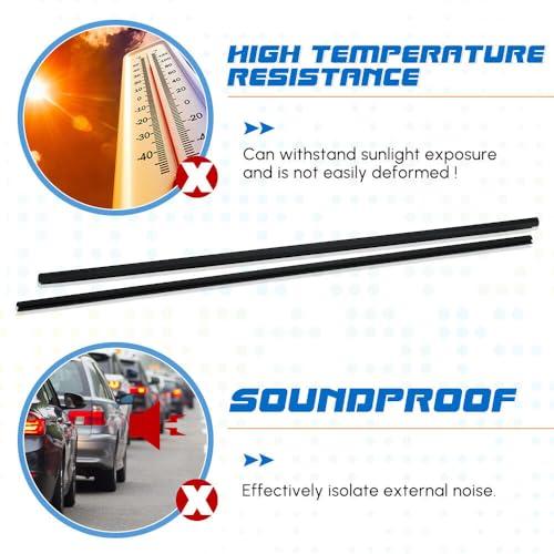 Weather Stripping Window Molding Trim Seal Left and Right Door Belt Moldings Compatible with Honda Civic Coupe 2D 2006-2011 Replace# 72410-SVA-A01ZA 72450-SVA-A01ZA
