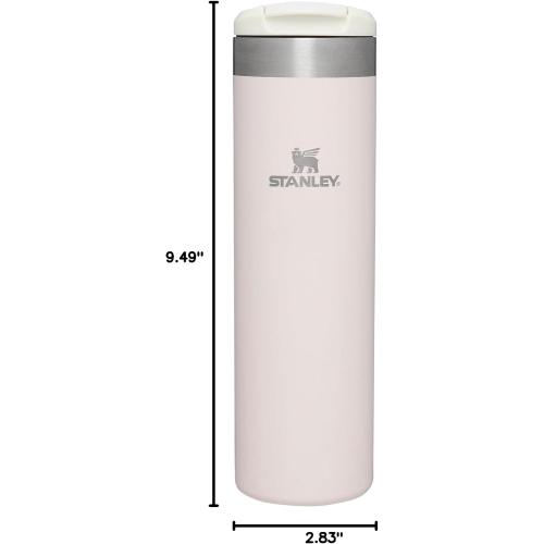 Stanley AeroLight Transit Bottle 20 oz | Locking Drink Through Lid | Leak Resistant Water Bottle or Coffee Travel Mug | Lightweight Insulated Stainless Steel | BPA-Free | Rose Quartz Glimmer