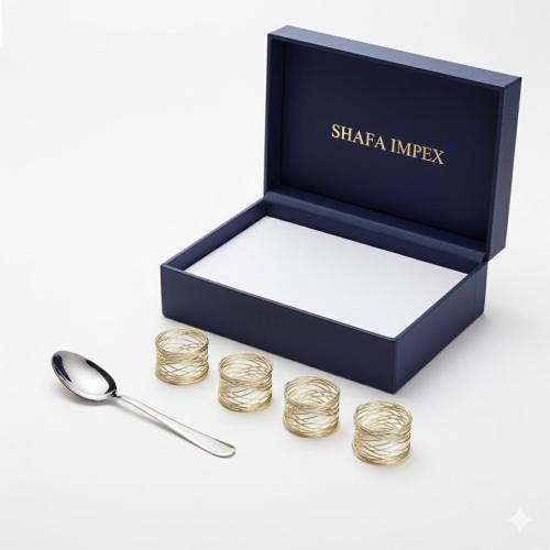 Set of 12 Napkin Rings, Metal Gold Round Napkin Rings Buckles for Table Decorations, Wedding, Dinner, Party, Set of 12