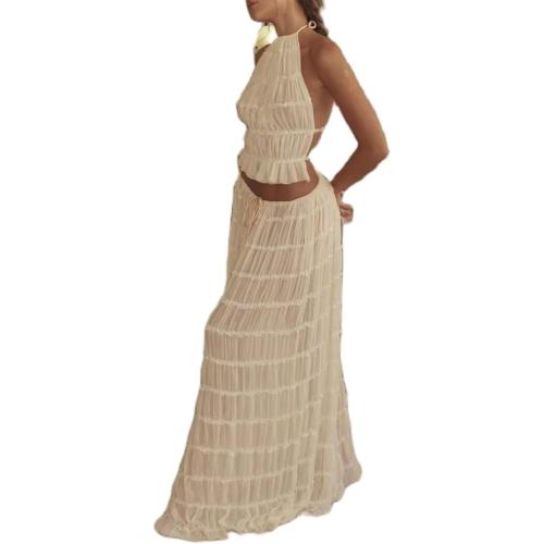 Size M...Women Y2K Skirt Set Outfits Strapless Crop Top Bodycon Midi Skirt Dress Sexy 2 Piece Knit Outfits Skirt Summer