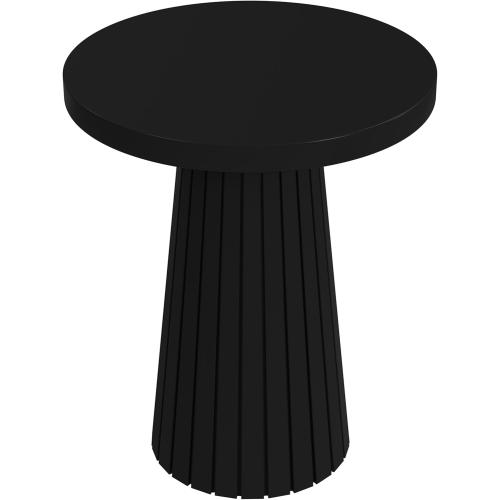 Spatial Order Black Mango Wood End/Side Round Table