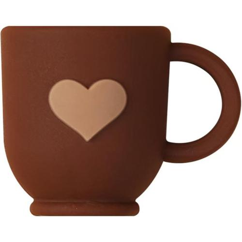 Coffee Cup Silicone Beads for Pen Making 8pcs 3D Cartoon Coffee Cup Charms with Heart & Star Design, DIY Craft Supplies for Bullet Journal Pens, Teacher Gifts, Office Stationery Accessories