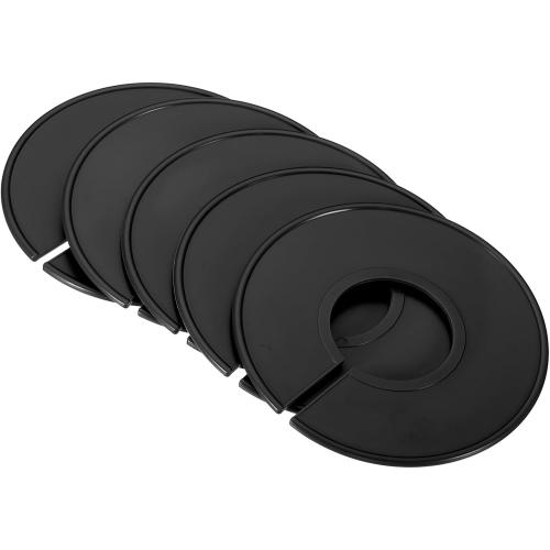 PATIKIL Clothes Dividers, 12 Pack Closet Clothing Rack Size Dividers Blank Labels Sorting Round Separator for Closet, Black