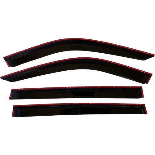 2020-2025 Tape-On Side Window Visor Deflectors for Toyota Highlander LE XLE XSE Hybrid Smoke Tinted Rain Guards 2020 2021 2022 2023 2024