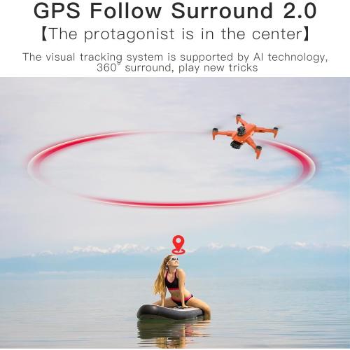 Lozenge L900 PRO SE MAX Brushless Drone with Camera for Adults 4K GPS Drone 360 °Laser Obstacle Avoidance RC Quadcopter Helicopter Dual Cameras with Storage Bag (Black, 1080P Camera&2 Battery)