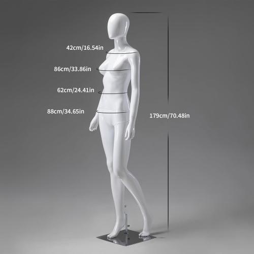 Female Dress Form Mannequin, Height Adjustable Display Torso Body with Metal Stand, Retro Manikin for Clothing Display, Window Shops, Boutiques, Tailoring Studios, Retail Stores
