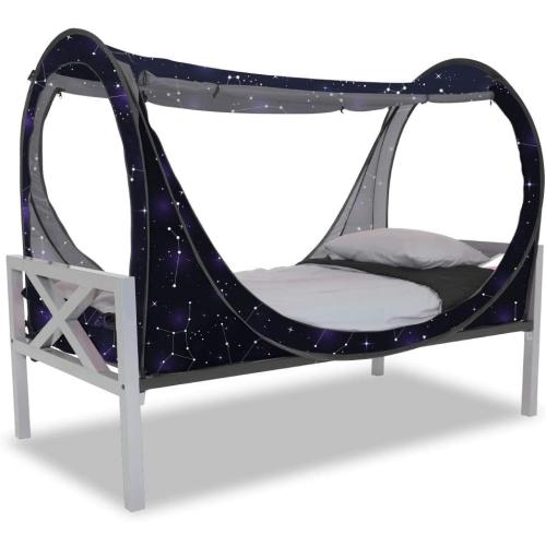 Privacy Pop up Eclipse Bed Tent Bed Drapes (Starry Constellation, Twin)