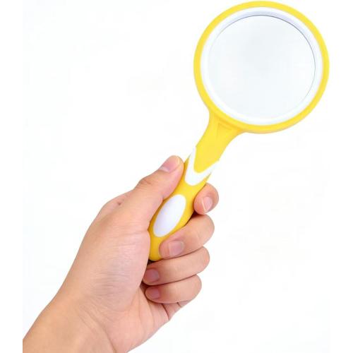Magnifying Glass, 65mm Hand-Held 10X Reading Magnifier with Non-Slip Rubber Grip, Good for Senior Reading