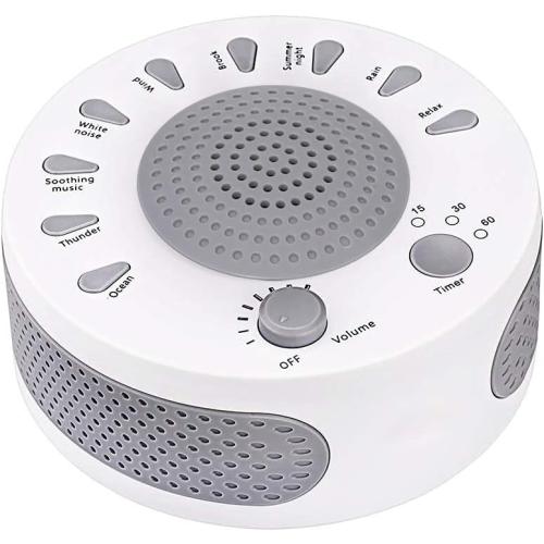 White Noise Machine Sleep Helper Sound Relaxation Machine Sleep Therapy Sound Machine with 27 Unique Natural Sounds, Sleep Disorders Noise Cancelling for Home, Office, Spa, Yoga, Kids