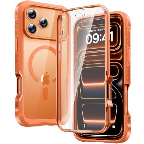 Diaclara Magnetic & Screen Protector for iPhone 17 Pro Max Case,Orange