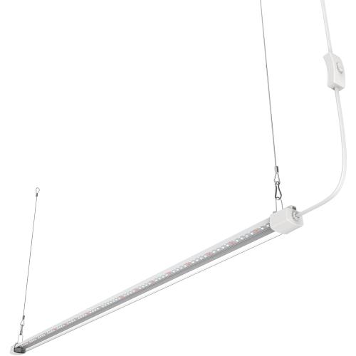 LED Grow Light 4FT Full Spectrum Compact Linkable Lighting Fixture for Indoor Greenhouse Year Round Plant Seedlings, Essential Grow Slim Hanging Suspended Strip