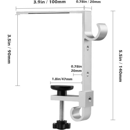 Stocking Hangers for Mantel,4 Pcs 2 in 1 Adjustable Fireplace Christmas Stocking Holder,No-Drill, Easy to Install Garland Hanger for Christmas Decorations,Fits 0.1”-3.5”Mantles (Silver, 4)