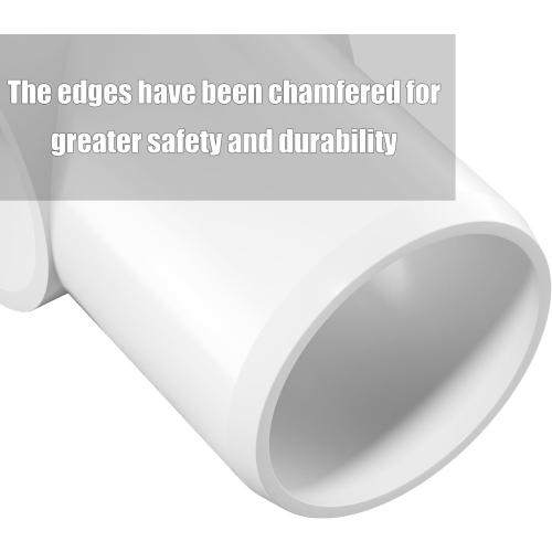 20PCS 4 Way Cross PVC Fittings 1/2Inch, SCH40 Furniture Grade Elbow Fitting Heavy Duty PVC Pipe Connector for Water Supplies, DIY Garden Shelf & Greenhouse