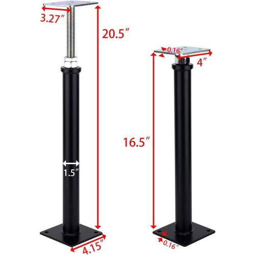 2-Pack Adjustment Floor Jack Post Floor Jack Lift Supports 16.5-20.5 Inch Adjustable House Jack,Adjust Supports,Lift Supports,Mini Screw Jack, Floor Straightener,Level Supports