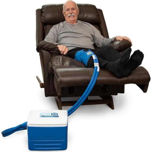 Polar Active Ice 3.0 | 9 QT Cold Therapy Ice Machine | Programmable Timer | Knee & Joint Pad | Cryotherapy Pain Relief System | Ace Bandage Style Compression