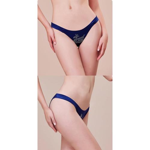 Womens XS 3pk Silk String Bikini Satin Panties Soft Smooth Briefs Frill Trim Ruched Cheeky Underwear