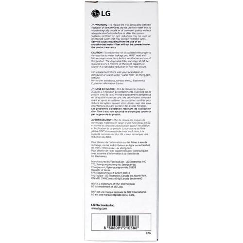 LG LT1000P - 6 Month / 200 Gallon Capacity Replacement Refrigerator Water Filter (NSF42, NSF53, and NSF401) ADQ74793501, ADQ75795105, AGF80300704, or AGF80300705 White