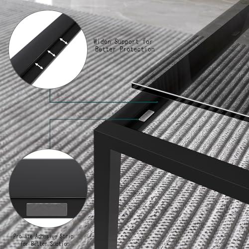 Size26.4 x 26.4 x 15.7 Inches  Color Black Glass Coffee Tables for Living Room Square Modern Center Table for Small Space,Tempered Glass-top with Sturdy Metal Frame Sofa Side End Table, Easy Assembly,26.4 x 26.4 x 15.7 Inches, Gray Black
