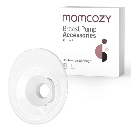 Momcozy Double-Sealed Flange 24mm Compatible with Momcozy M5 Breast Pump. Original M5 Breast Pump Replacement Accessories, 1PC (27mm)