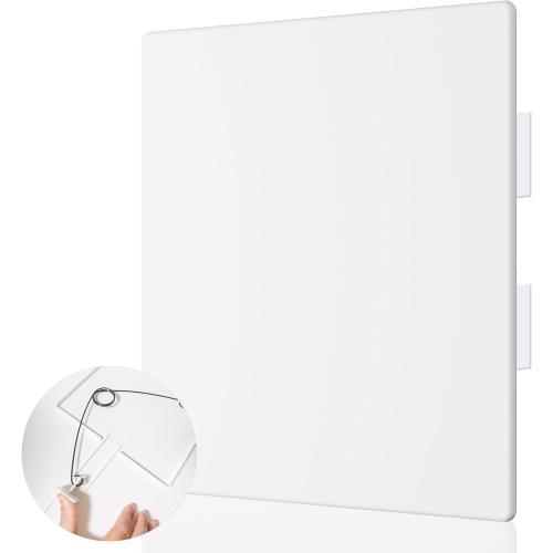 Morvat Adjustable Spring Access Panel, Fits 8x8 - 12x12 Inches (External 13.5x13.5), for Drywall, Ceiling, Electrical, Plumbing Heavy-Duty & Easy Install, Wall Hole Cover Plate, White (1-Pack)