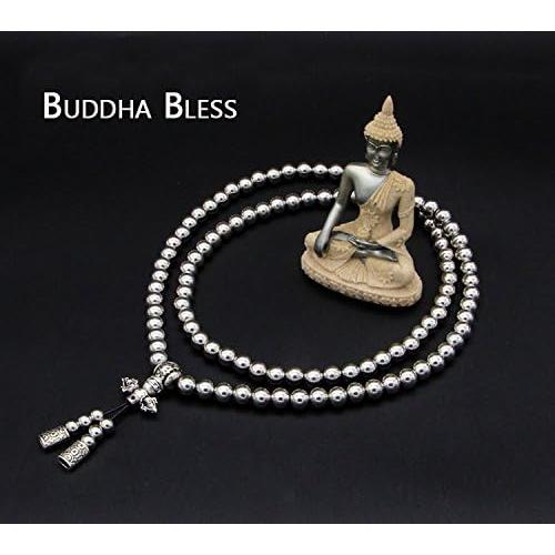 108 Destiny Nepal Prayer Full Metal Buddism Bead Mala Necklace (full stainless steel)