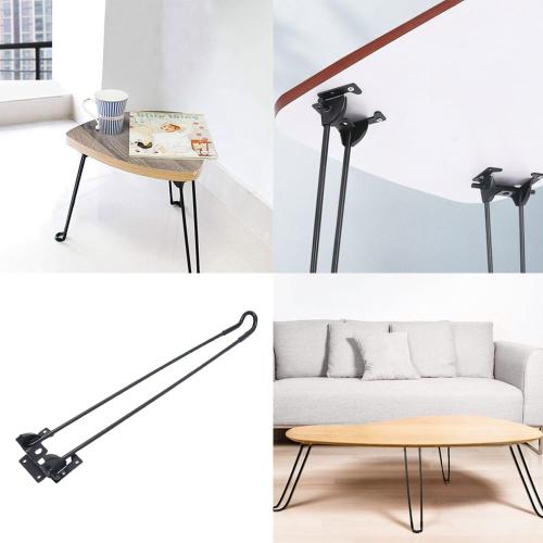 20.4inch Hairpin Table Legs | Folding, DIY for Coffee Tables, Computer Desks, Writing Desks, 4PCS, Containing Screw