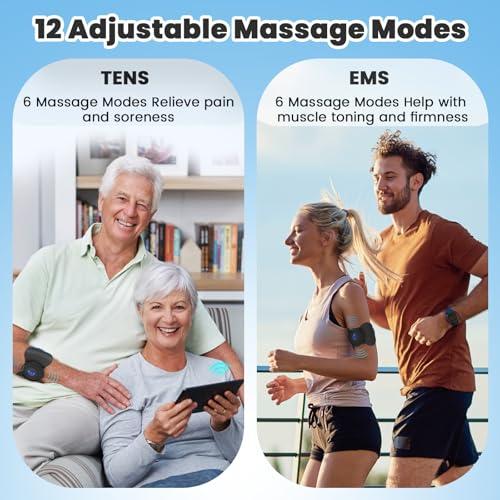 MASTOGO 12 Modes Wireless TENS Unit Muscle Stimulator for Pain Relief