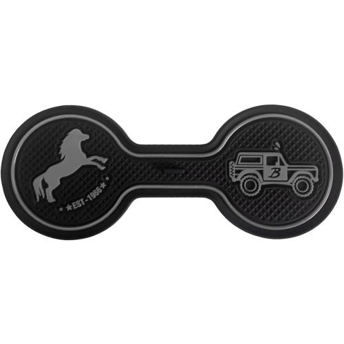 Car Cup Holder Coaster Compatible with Ford Bronco Offroad 2021-2025, Silicone Car Decorative Water Coaser, Bronco Car Accessories (Grey)