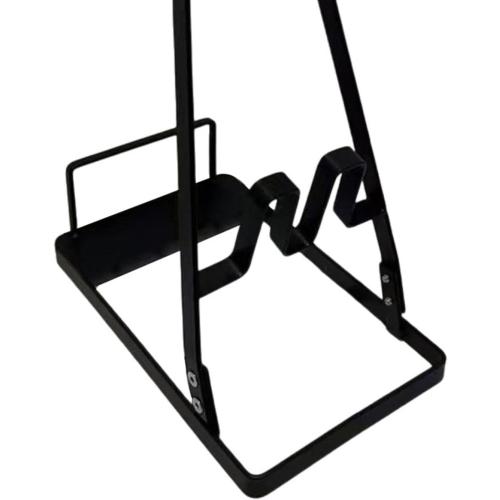 Vacuum Stand Storage Rack Versatile Use Sturdy Universal Freestanding Support Holder Metal Rack for Hotel Balcony Living Room, Black