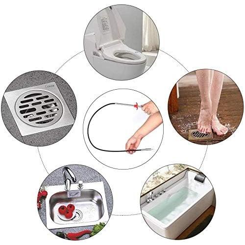 Drain Snake, Drain Clog Remover - Gutter Cleaning Tools Drain Cleaner for Toilet Sewer Shower Kitchen Bathroom Tub Clogged Drains Opener Cleaning Tool, Flexible Grabber Claw Pick Up Reacher (79 inch)