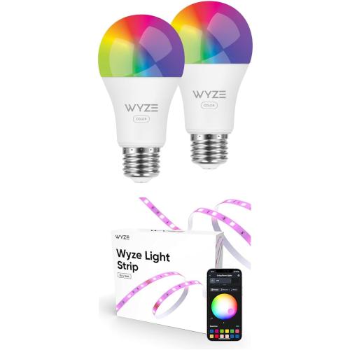 Wyze Bulb Color 2 Pack & Light Strip 16.4ft