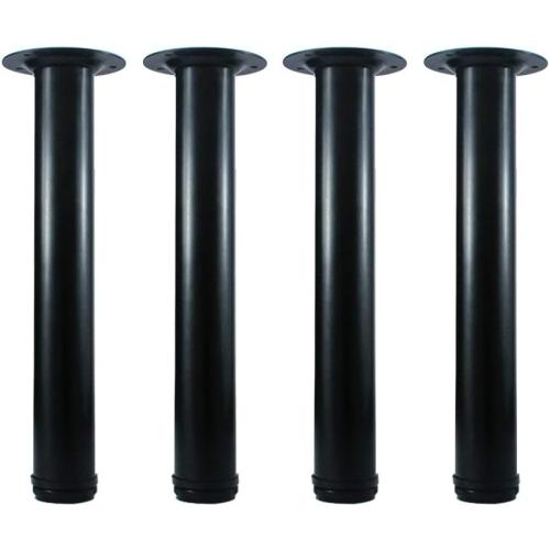 QLLY  Adjustable Metal Bench Legs, Coffee Table Leg, End Table Leg, Furniture Leg Set, Set of 4 (Black)