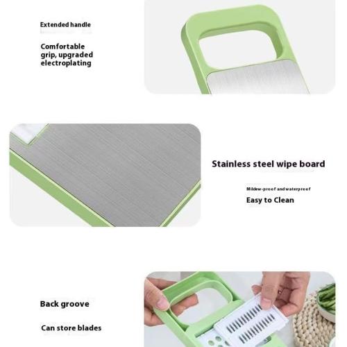 5 in 1 Slicer for Kitchen, Vegetable Slicer Multi Blade Potato Chip, Veggie shredder, Vegetable Cutter,Shredder and peeler For Small Job In Kitchen (Green)