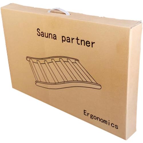 Loyly Accessories Wooden Ergonomic Backrest Slip-Resistant Comfortable S-Shaped Design Sauna Chair with Backrest, Sauna Accessories for Any Barrel or Infrared Sauna