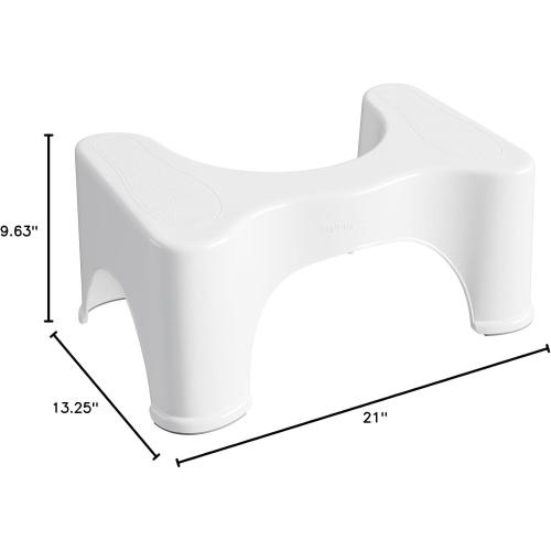 Squatty Potty The Original Bathroom Toilet Stool Height, White, 9 Inch (Pack of 1)