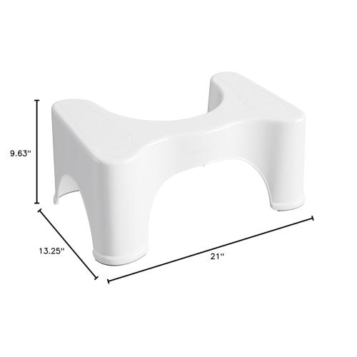 Squatty Potty The Original Bathroom Toilet Stool Height, White, 9 Inch (Pack of 1)