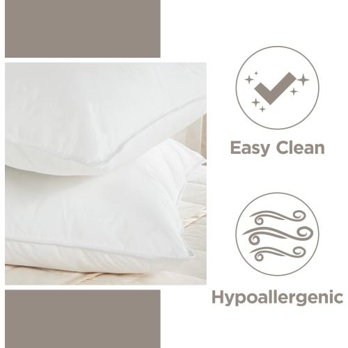 DOWNLITE Hotel & Resort 50-50 Down & Feather Blend Pillow – Hypoallergenic – 20x26x