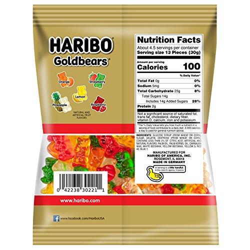 Haribo GoldBears 5oz, Gummi Candy Display Fixture (72 Count)