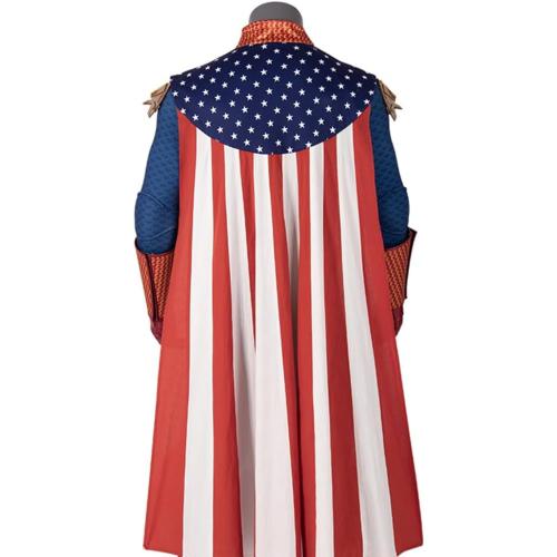 Size S...Mens Homelander Cosplay Costume, Homelander Battle Suit Antony Starr Jumpsuit Cloak Outfits for Halloween Xmas Party