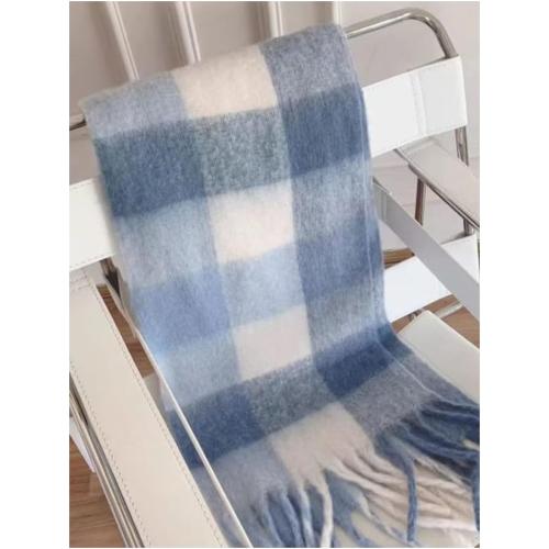 Big Chunky Plaid Scarf Colorful Checked Oversized Thick Scarves Soft Large Cashmere Wool Winter Warm Blanket Women