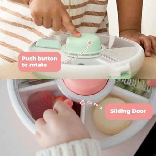 GoBe Kids Small Snack Spinner Slide Bundle with Hand Strap and Sticker Sheet