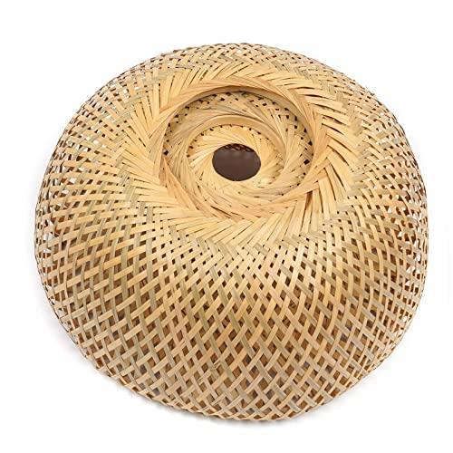 Rattan Pendant Lights, Bamboo Wicker Rattan Pendant Light Fixture Asian Retro Hanging Lamp Ceiling Lamp, Handmade DIY Wicker Hanging Lamp, for Kitchen Island, Dining Room, Living Room, Bedroom