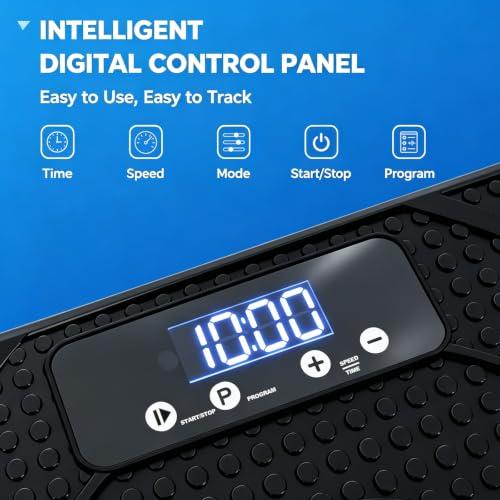 Vibration Plate Fitness Exercise Machine Vibrating Shaking Full Body Shaker Workout Vibrate Stand Shake Board Sport for Weight Loss Fat Burner with Resistance Bands for Gym Home Office Women Men