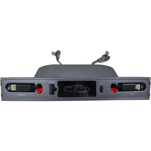 for Tesla USB Hub,Fast Charge with Cable Adapter for Tesla Model 3 Model Y 2021 2022 2023 Docking Station of Center Console for Tesla Interior Accessories