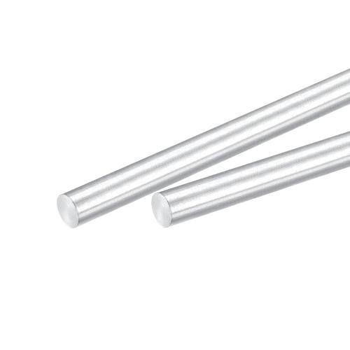 MECCANIXITY Round Solid Aluminum Rod 10mm Diameter 400mm Length Lathe Bar Stock for DIY Craft Pack of 2